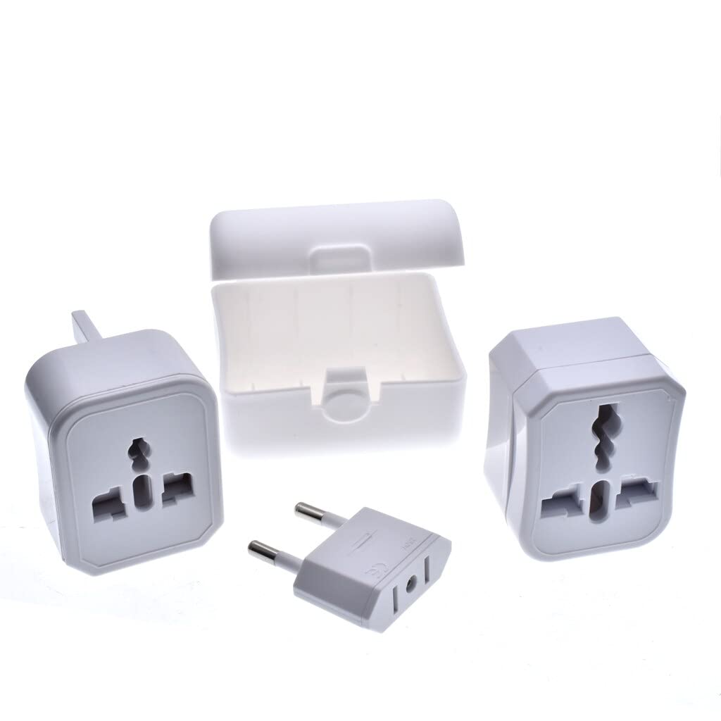 All in one Universal Power Adapter,Toptekits Three-in-one Global Travel Conversion 3 Sockets Plugs Universal Adapter Travel Abroad Converter Household Plugs US/AU/EU/UK (White)