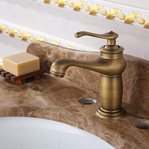 Robinet de salle de bains eau chaude et froide pour vasque à poser style rétro chic