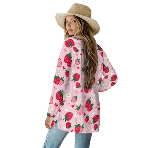 Image of Womens Open Fron Cardigan Sweaters Long Sleeve Tops Daily Coats