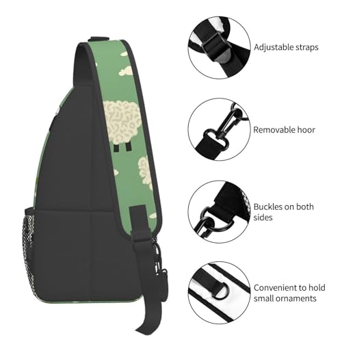 Bolso Cruzado Deportivo Negro para Hombre y Mujer miniatura 5