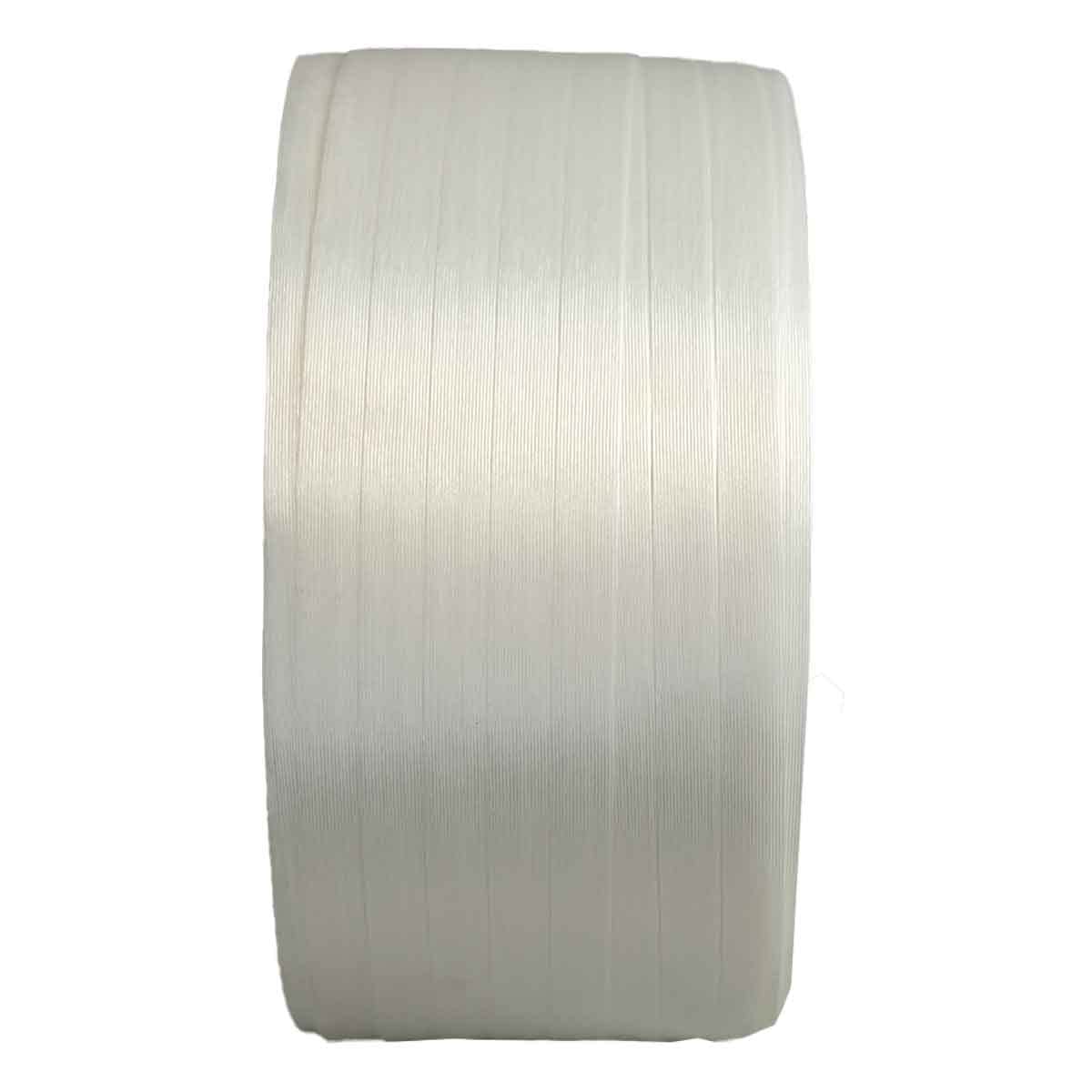 TECPLAST Feuillard Polyester Fil à Fil 13 mm x 1100 m FF - Qualité Pro - Feuillard de cerclage Textile Pet pour Charges Lourdes