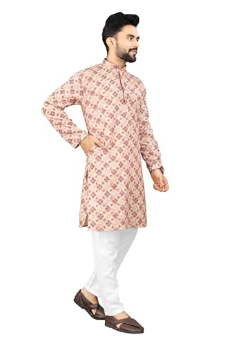 Image of Trustous Kurta Pyjamas set for Mens | Pyjamas with kurta PRINTED and classis look |KURTA Pyjamas SET