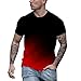 Xmiral Maglia t Shirt Maglietta Magliette Maglietta Top Camicetta Uomo Primavera Estate Casual Slim 3D Stampato Manica Corta (4XL,11Nero)