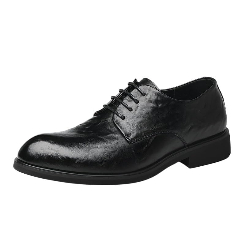 Men's Casual Dress Shoes Lace-up Fashion Classic Pointed Toe Low Top Leather Comfort Soft Oxford