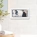 QccHieUs Shower Phone Holder Shower Phone Case Holder Rotatable Anti Fog Touch Screen Wall Mounted Phone Holder for Bathroom Bathtub, White