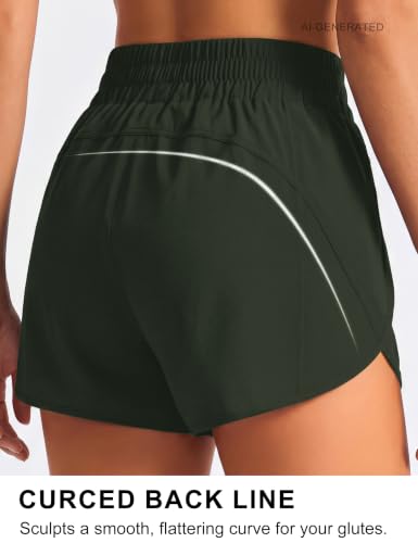 Image of BMJL Women's Athletic Shorts Running Workout Shorts Gym High Waisted Summer Short with Waistband Pocket