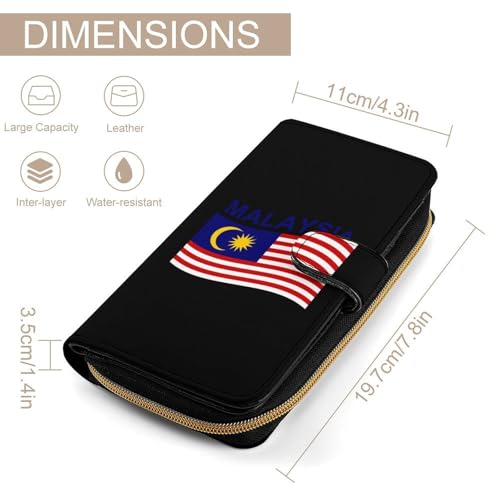 Flag of Malaysia Long Wallet for Women Men Purses Coin Pouch Credit Card Holder Organizer2