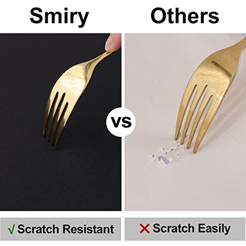 Smiry Rectangle Table Cloth, Waterproof Polyester Tablecloth For 6 Foot Table, Decorative Washable Fabric Tablecloths For Dining Table, Kitchen, Parties, Outdoor (Black, 60X84) #TOP2