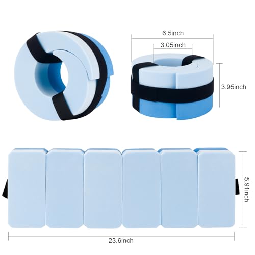 UNAOIWN Water Dumbbells Water Aerobics Set for Pool Fitness Exercise Swimming Blets,Float Ring for Swimming