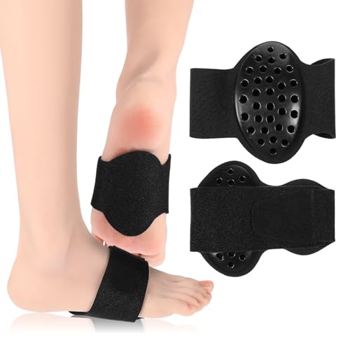 2 Pcs Arch Support Compression Sleeves, Adjustable Plantar Fasciitis Braces