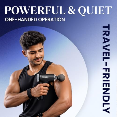 Image of Massage Gun for Body Pain Relief | Mini Massager Gun for Back Pain & Muscle Recovery | Portable Gun Massager for Deep Tissue Massage | Back Massager & Body Massage Gun (Black)