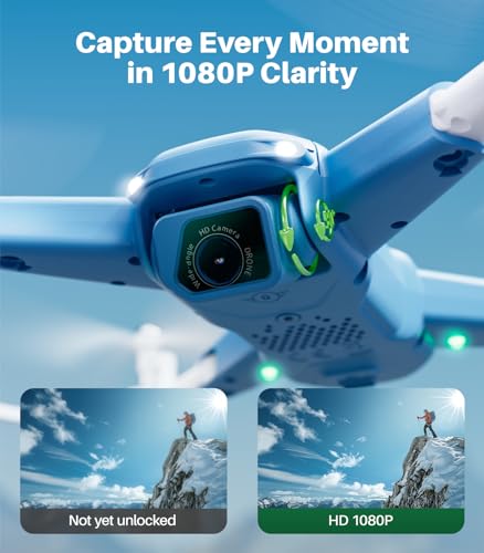 SYMA Drone with Camera 1080P HD FPV Foldable Drone for Kids and Adults, Quadcopter Toys Gifts with Optical Flow Positioning, 90°Adjustable Lens, 3D Flip, One Key Function, Headless Mode - Thumbnail 2