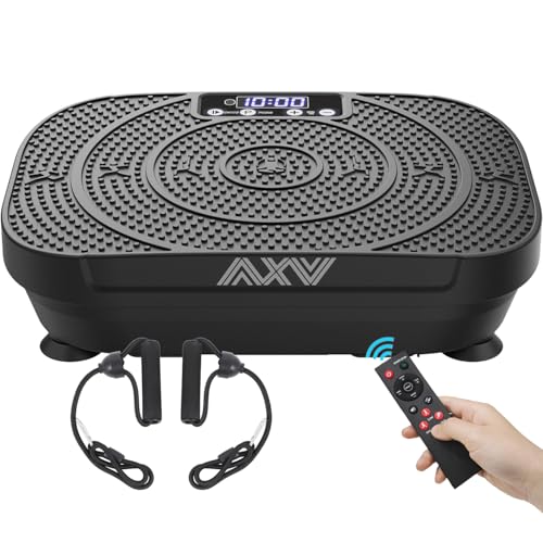 Image of AXV Vibration Plate Fitness Platform Exercise Machine Vibrating Shaking Full Body Shaker Workout Vibrate Stand Shake Board Sport for Weight Loss Fat Burner for Gym Home Office