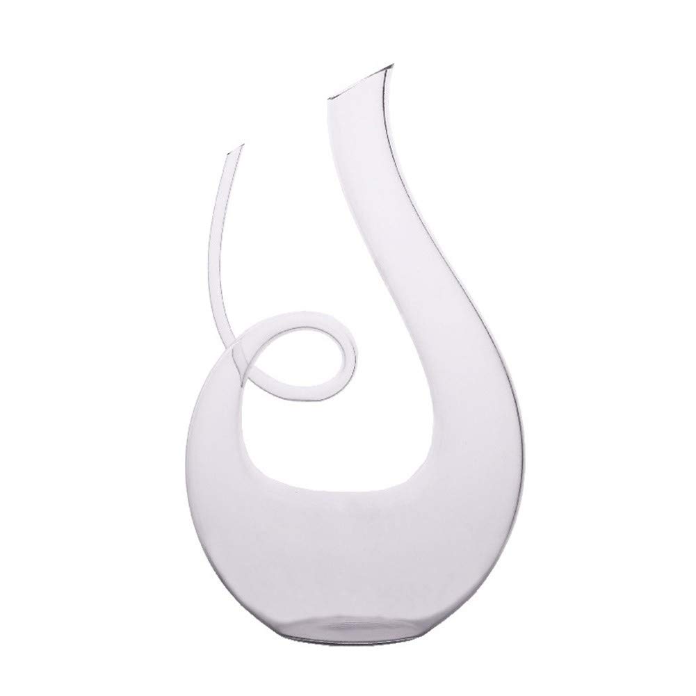 Decantador de vino tinto,Decantador de vino en for Decantador de vino en espiral de cristal, decantadores de vino tinto con cisne, decantador de vino soplado a mano y decantador de jarra for regalo o