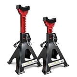 USYATO 3 Ton Jack Stands (6,600 lbs) - Heavy Duty Car Jack Stand with Double Pin Locking, Adjustable 11.22'-16.54' Height, Extra Rubber Pads for Trucks, Garage, Home,DIY Use - 1 Pair Black