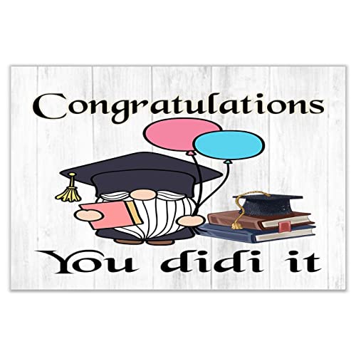 Plaque en bois Congratulations You Did It pour votre décoration de chambre - 2
