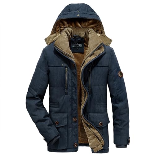 Veste à capuche cargo hommes daim manteau militaire grande taille