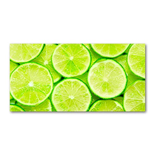 Dosseret en verre de sécurité trempé résistant aux chocs motif citrons verts