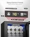 Feelfunn 24 Cans Beverage Refrigerator Cooler - Mini Fridge with Digital Temperature Control, Soda Wine Beer Drink Fridge - Small Refrigerator for Office Home Bedroom Dorm Bar, Black
