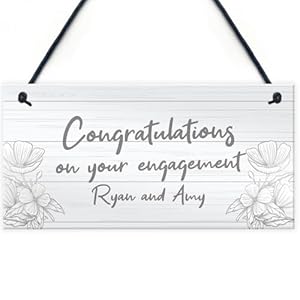 Signs Plaques Personalised Engagement Congratulations Gift For Friend Family House Decor