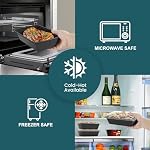 WGCC Conteneurs de préparation des repas, 50 Emballage de contenants de stockage d'aliments extra épais avec lids, boîte à bento jetable en plastique réutilisable boîte à déjeuner, BPA Gratuit, empilable, Micro-ondes / Lave-vaisselle / Congélateur Safe (24 oz)