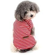 Ranphy Striped Pet Dog Shirt Cotton Doggy Clothes Cute Puppy T Shirt Pet Apparel for Small Dogs P...