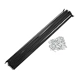 RATCHROLL 38 Set 14G Bicycle Spoke 283mm Bike Wheel Spoke Carbon Steel Black