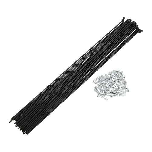 RATCHROLL 38 Set 14G Bicycle Spoke 283mm Bike Wheel Spoke Carbon Steel Black