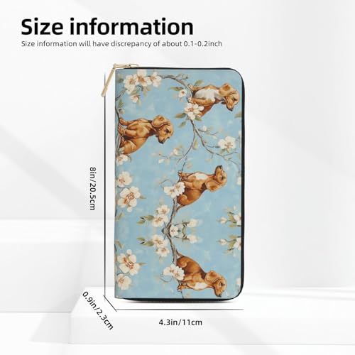 Funny Dachshund Travel Wallet Women Sausage Dog Mens Wallet Cute Puppy Zip Around Cards Phone Holder For Handbags4