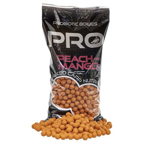 Bouillettes Pro Peach & Mango Boilies 2Kg 14mm appât carpe aromatisé 64008