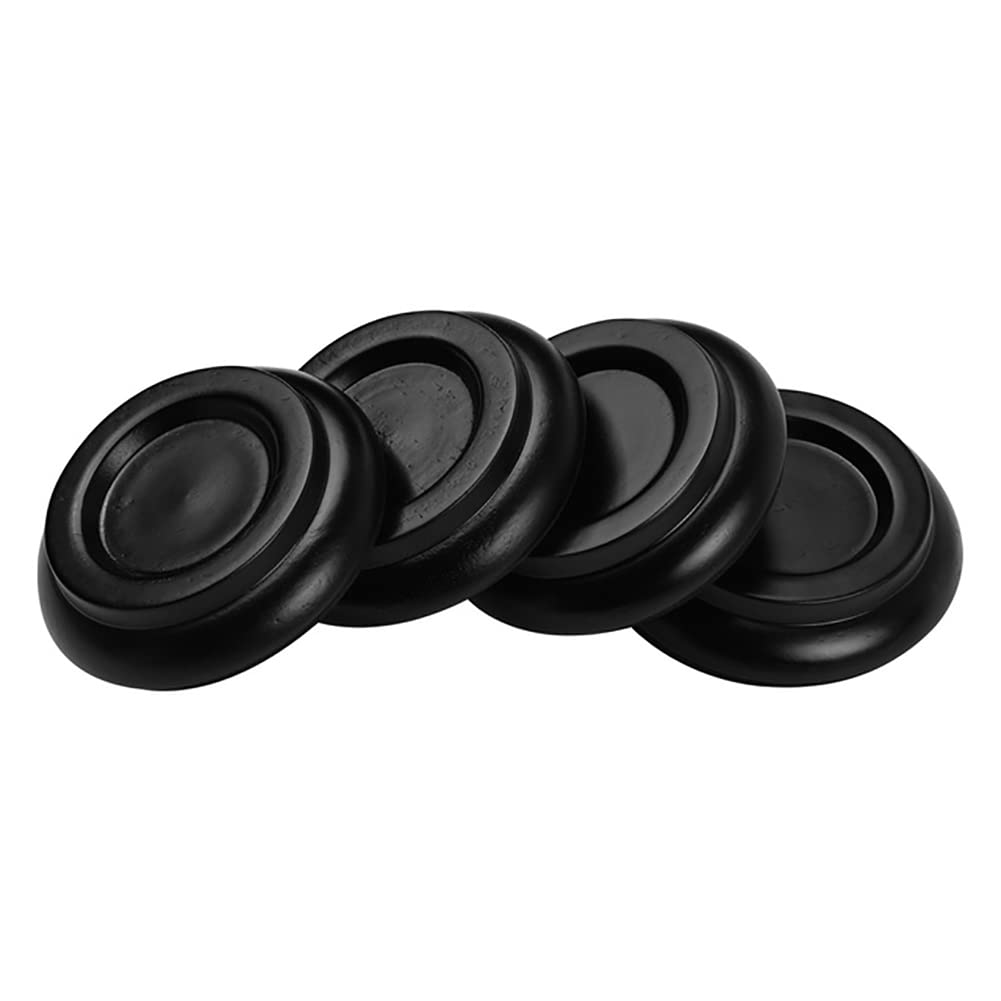 Alnicov Copas de piano para piano de madera maciza, para piano vertical, protectores de suelo antideslizantes y antiruido (juego de 4), color negro