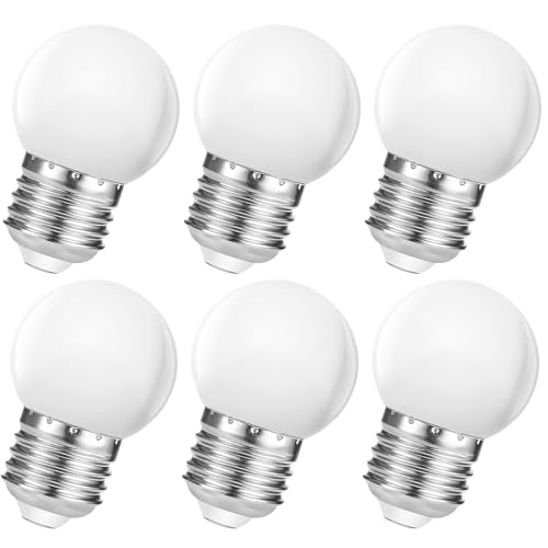 Suncan E27 Screw Bulb, 3W 155LM LED Bulbs, Warm White Edison Screw Bulb 3000K, 20W Equivalent Replacement G45 LED Bulb, Matte PC Golf Lightbulbs, No Flicker, Pack of 6
