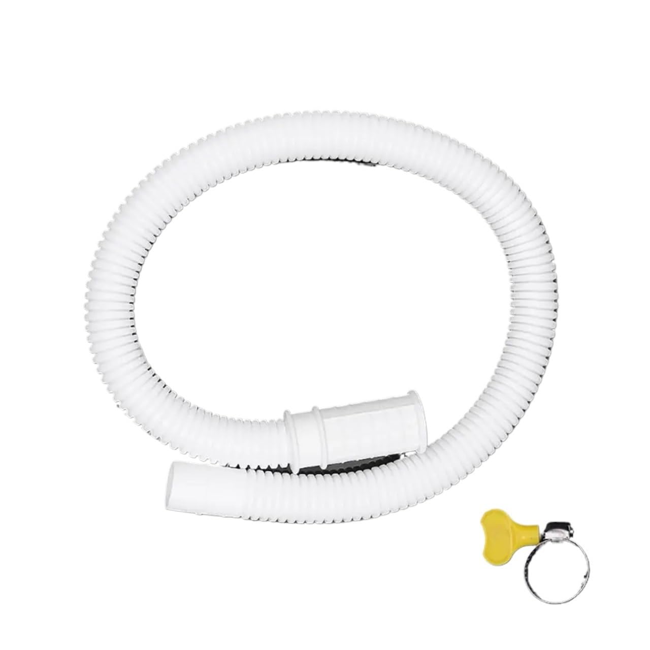 Washing Machine Dishwasher Drain Hose Pipe Waste Water Outlet Expel Soft Tube White PP Plumbing Stretchable Flexible(0.5m)