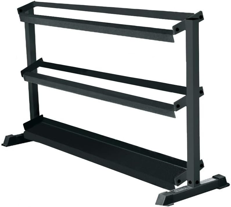 York Barbell 69127 3-Tier Pro-Hex Rack , Black