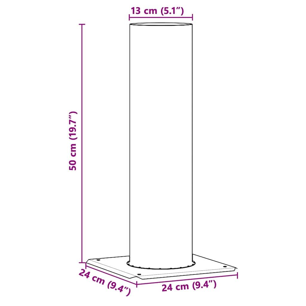 Edelstahl Kamin Kopf Erweiterung Silber 24 x 24 x 50 cm polierte Wasserabweisend Kaminzubehör für Außenkamin Rauchableitung mit Belüftung