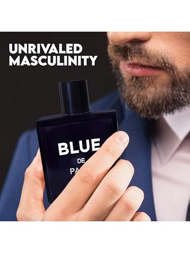 Image of AFLUXE 2PCS Valentine Milano /Blue De Paris Eau De Toilette for Men-Fresh,Romantic Scent Perfume for Men 3.4 Fl Oz Each Mens Cologne For All Skin Daily Used