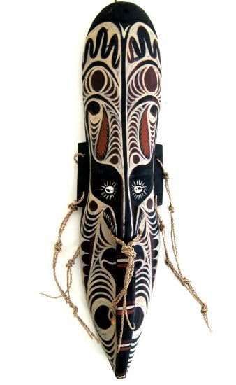 OMA African Mask Wall Hanging Weeping Good Fortune Tribal Wooden Hand Crafted Home Decor Gift Protection Against Sorrow