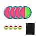 Locisne Jeu Catch Ball and Toss Jeu de Lancer Disque pagaies Balles Lancer et Attraper avec 1 Sac de Rangement, 4 pagaies et 4 balles