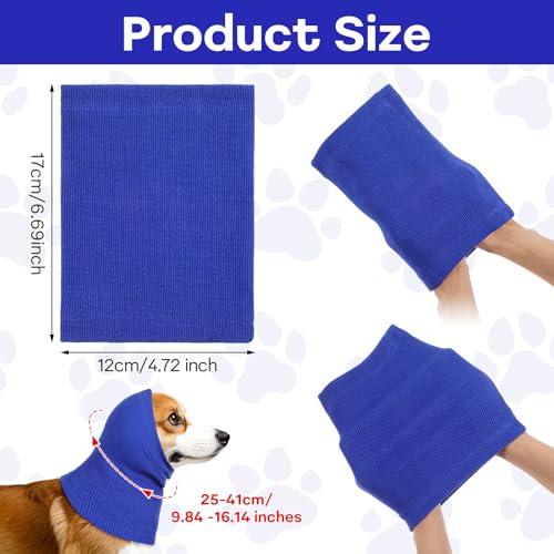 Gjinxi Beruhigende Ohrenschützer Lärmschutz Gehörschutz für Hunde Ohrenschutz Hund Wind, Winter Hundekopf Wickel Halswärmer Beruhigend Ohrschützer für Hundeohrschutz (S)
