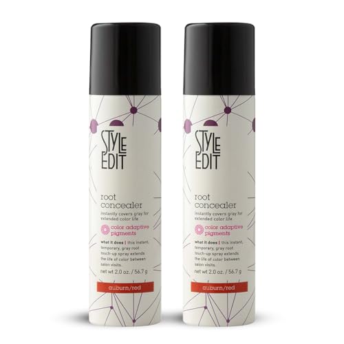 Image of Style Edit Root Touch Up Spray | Temporary Hair Color for Gray Roots and Thinning Hair | Salon-Quality, Transfer-Resistant Hair Concealer | Auburn, 2 oz