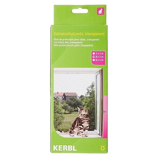 Red de protección para gatos 4 x 3 m, transparente