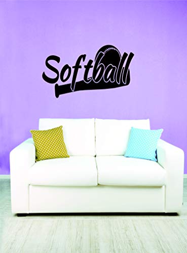 Design With Vinyl Softball Sport Quote Teen Boy Girl Bedroom Girls Girl Women Womens Teens Sports Sport Play Athlete Size: 10 X 20 Inches Color: Black