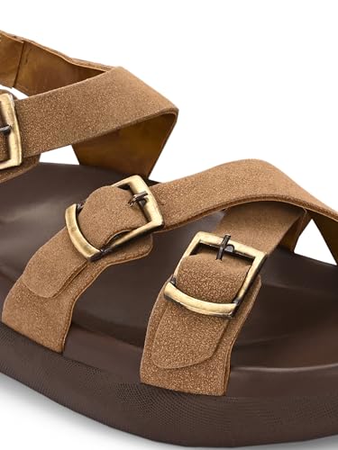 Image of EL PASO Men Faux Leather Ultra Comfortable Casual Slip On Sandals EP55706 P