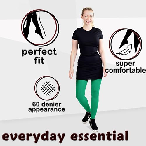 Image of Silky Toes Women's 60D Soft Opaque Tights 1-2 Pairs -Black White And Colored Stockings for Women