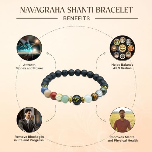 Image of Astrotalk Navgraha Shanti Bracelet for Prosperity & Balance | 108 Hours Charged by Top Astrologers | Align Energy, Unlock Growth and Balance | Crystal Bracelet for Women & Men