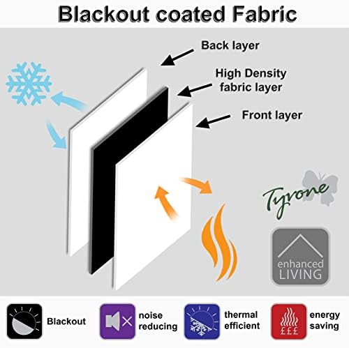 Enhanced Living Savoy Cream Luxury 100% Blackout Chenille / Velvet curtain 90 x 72 inch (229x183cm) Eyelet Thermal Noise reducing Blackout Curtains for Bedroom and Living room