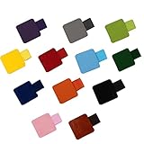 Tamaño del anillo del lápiz capacitivo de piel sintética: aprox. 3,5 x 3,5 cm. Banda elástica con adhesivo para bolígrafo: 0,78 x 0,7 pulgadas. Se adapta a la mayoría de cuadernos escritos a mano, calendarios, diarios, horarios, diarios, etc.