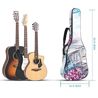 Housse de guitare en tissu Oxford imperméable avec bandoulière réglable Motif Tour de Paris - Les Beatles, Paul McCartney, John Lennon, RIngo Starr, George Harrison Housse de guitare en tissu Oxford imperméable avec bandoulière réglable Motif Tour de Paris – Image 5