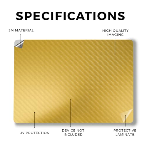 Image of Carbon Fiber Laptop Skin Compatible with Surface Laptop 7 15 inch (2024) - Solid Marigold - Premium 3M Vinyl Protective Wrap Decal Cover - Easy to Apply | Crafted in The USA by MightySkins