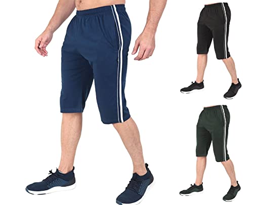 Image of Ephemeral Men's 100% Cotton 3 /4 Capri Regular Shorts (Pack of 1Pc